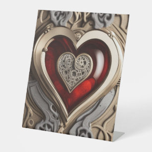 Steampunkherz - Mechanische Liebe Sockelschild