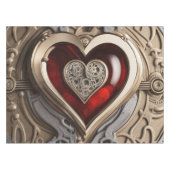 Steampunkherz - Mechanische Liebe Tischdecke (Vorderseite (Horizontal))