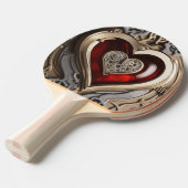 Steampunkherz - Mechanische Liebe Tischtennis Schläger (Vorderseite)