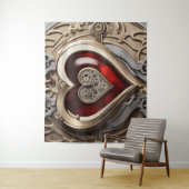 Steampunkherz - Mechanische Liebe Wandteppich (Beispiel)