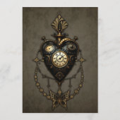 Steampunkherz Menükarte (Rückseite)