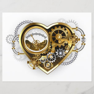 Steampunkherz mit Manometer