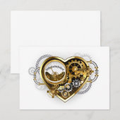 Steampunkherz mit Manometer Ankündigung (Vorne/Hinten)