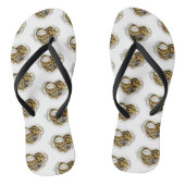 Steampunkherz mit Manometer Badesandalen (Fußbett)