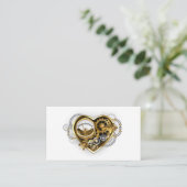 Steampunkherz mit Manometer Begleitkarte (Stehend Vorderseite)