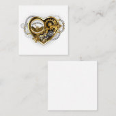 Steampunkherz mit Manometer Begleitkarte (Vorne/Hinten)