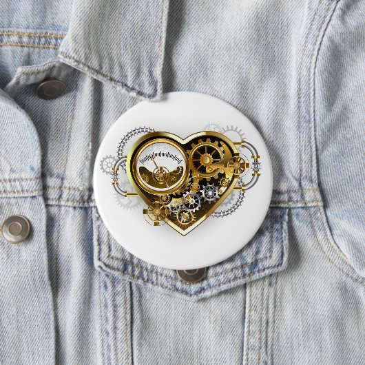 Steampunkherz mit Manometer Button (Beispiel)
