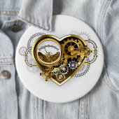 Steampunkherz mit Manometer Button (Beispiel)