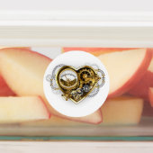 Steampunkherz mit Manometer Etiketten (Befestigt)