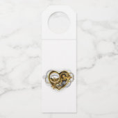 Steampunkherz mit Manometer Flaschenanhänger (Rückseite)