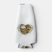 Steampunkherz mit Manometer Flaschenkühler (Vorderseite)