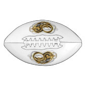 Steampunkherz mit Manometer Football (Vorderseite)