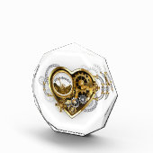 Steampunkherz mit Manometer Fotoblock (Rechts)