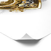 Steampunkherz mit Manometer Fotodruck (Ecke)