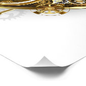 Steampunkherz mit Manometer Fotodruck (Ecke)