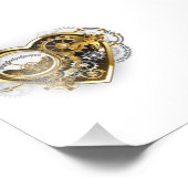 Steampunkherz mit Manometer Fotodruck (Ecke)