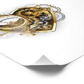 Steampunkherz mit Manometer Fotodruck (Ecke)