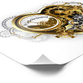 Steampunkherz mit Manometer Fotodruck (Ecke)