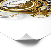 Steampunkherz mit Manometer Fotodruck (Ecke)