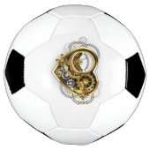 Steampunkherz mit Manometer Fußball (Gedreht)