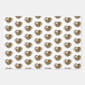 Steampunkherz mit Manometer Geschenkpapier Set (Vorderseite 3)