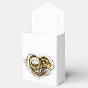 Steampunkherz mit Manometer Geschenkschachtel