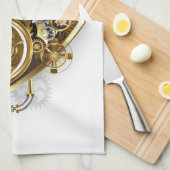 Steampunkherz mit Manometer Geschirrtuch (Viertel Falte)