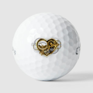 Steampunkherz mit Manometer Golfball