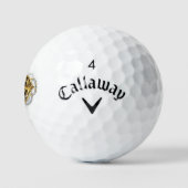 Steampunkherz mit Manometer Golfball (Logo)