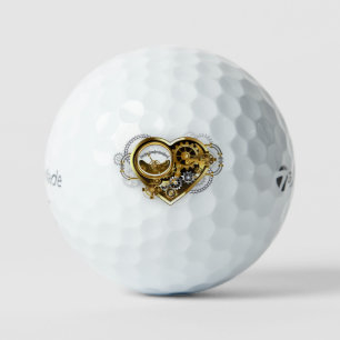 Steampunkherz mit Manometer Golfball