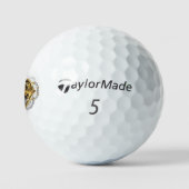 Steampunkherz mit Manometer Golfball (Logo)