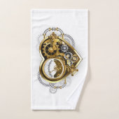 Steampunkherz mit Manometer Handtuch (Handtuch)