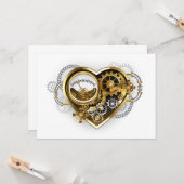 Steampunkherz mit Manometer Karte (Vorderseite/Rückseite Beispiel)