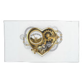 Steampunkherz mit Manometer Kissenbezug (Rückseite-Rechts)