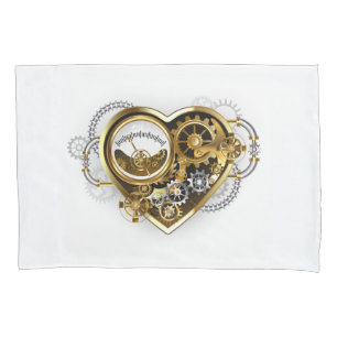 Steampunkherz mit Manometer Kissenbezug