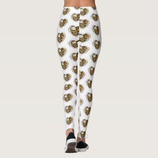 Steampunkherz mit Manometer Leggings (Rückseite)