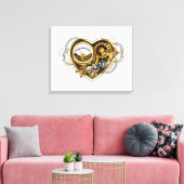 Steampunkherz mit Manometer Leinwanddruck (Insitu (Wohnzimmer))