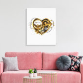 Steampunkherz mit Manometer Leinwanddruck (Insitu (Wohnzimmer))