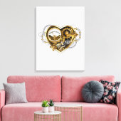Steampunkherz mit Manometer Leinwanddruck (Insitu (Wohnzimmer))