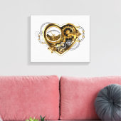 Steampunkherz mit Manometer Leinwanddruck (Insitu (Wohnzimmer))