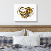 Steampunkherz mit Manometer Leinwanddruck (Insitu (Schlafzimmer))