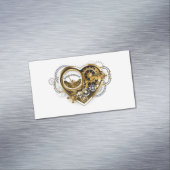 Steampunkherz mit Manometer Magnetische Visitenkarte (Beispiel)