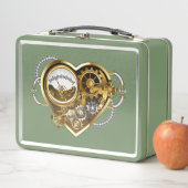 Steampunkherz mit Manometer Metall Brotdose (Beispiel)