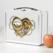 Steampunkherz mit Manometer Metall Brotdose (Beispiel)