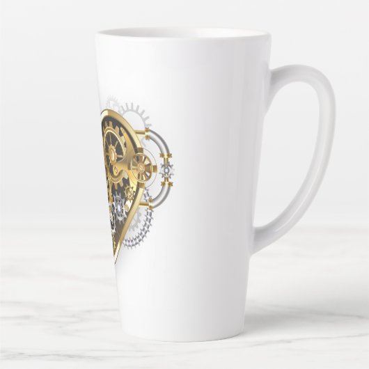 Steampunkherz mit Manometer Milchtasse (Rechts)