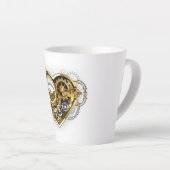 Steampunkherz mit Manometer Milchtasse (Rechte Ecke)