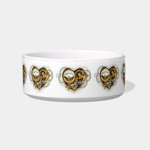 Steampunkherz mit Manometer Napf