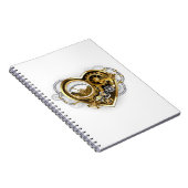 Steampunkherz mit Manometer Notizblock (Rechte Seite)