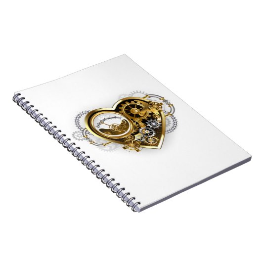 Steampunkherz mit Manometer Notizblock (Rechte Seite)