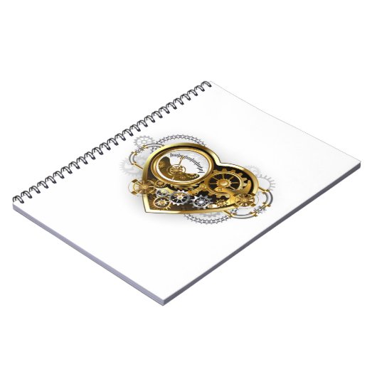 Steampunkherz mit Manometer Notizblock (Linke Seite)